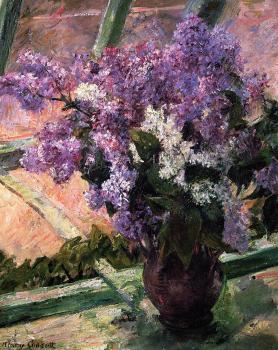 瑪麗 史帝文森 卡薩特 窗台的紫丁香